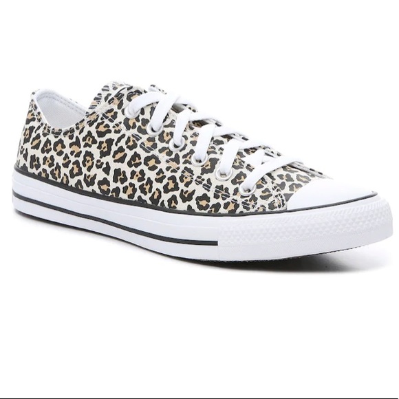 Converse Other - NWT nib converse leopard print low top shoes size 2